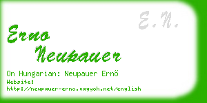 erno neupauer business card