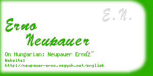 erno neupauer business card